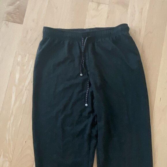 MAX Studio BNWOT Womens Joggers Sz XSmall New Drawstring Black Pants Trim - Picture 2 of 6